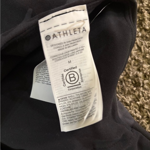 Athleta Gray Crop Tank Top Fitted Style - Picture 6 of 6